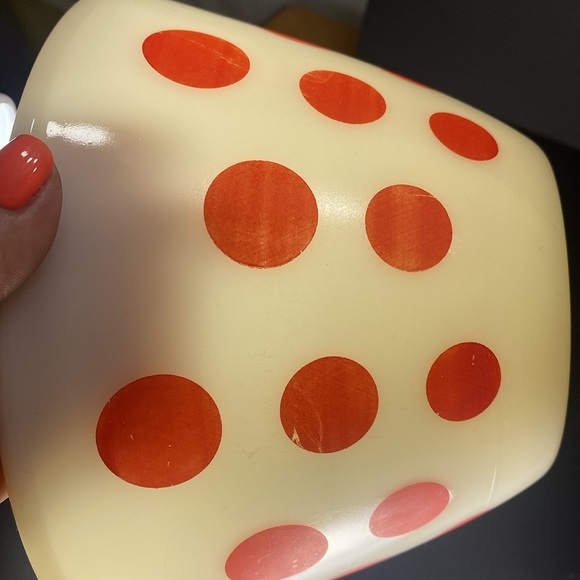 FireKing Oven Ware Red & White Nesting Bowl - Picture 7 of 7